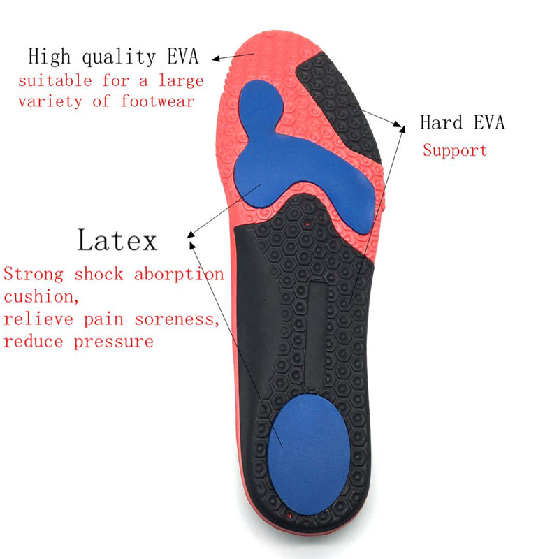 2020 Kaasaegne disain Mugav EVA Flat Feet Arch Tugi Insole Ortrootiline